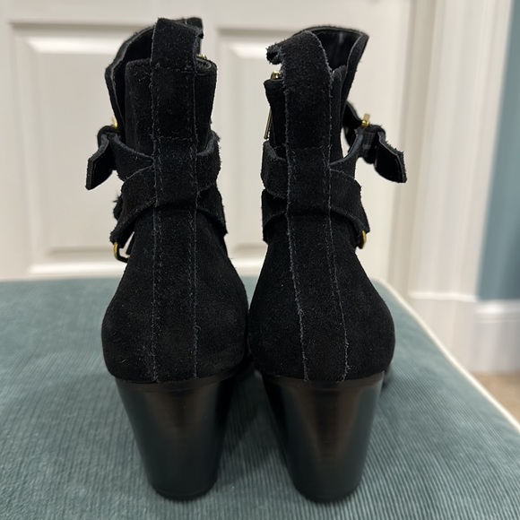 Ralph Lauren Black Suede Ankle Bootie Sz 9.5 - Picture 4 of 4